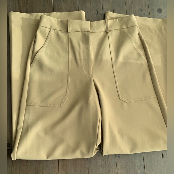 Veronica Beard Cole wide leg dress trouser suiting pants khaki NWT - Picture 6 of 9